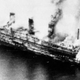 SS Cap Arcona on fire after RAF attacks (Royal Air Force)